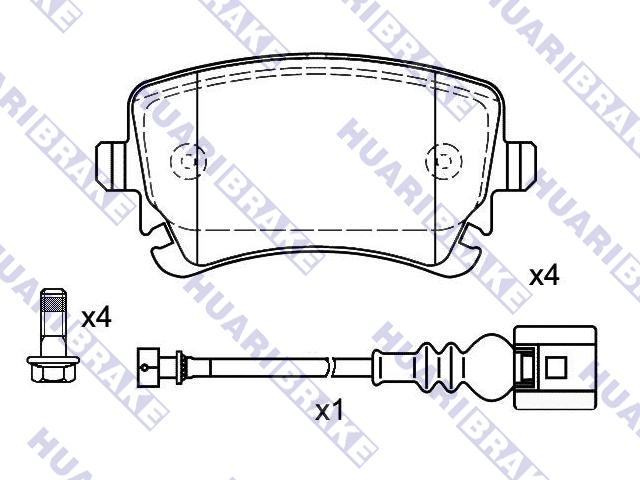 Brake Pad Set:7H0 698 451--福建华日汽车配件有限公司